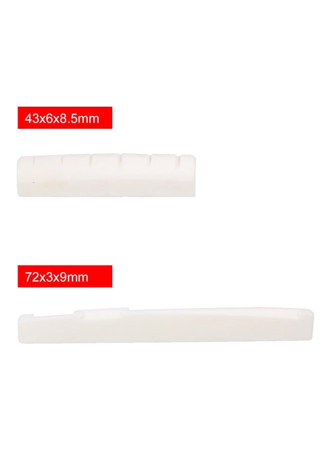 6-String Acoustic Guitar Nut And Saddle Set