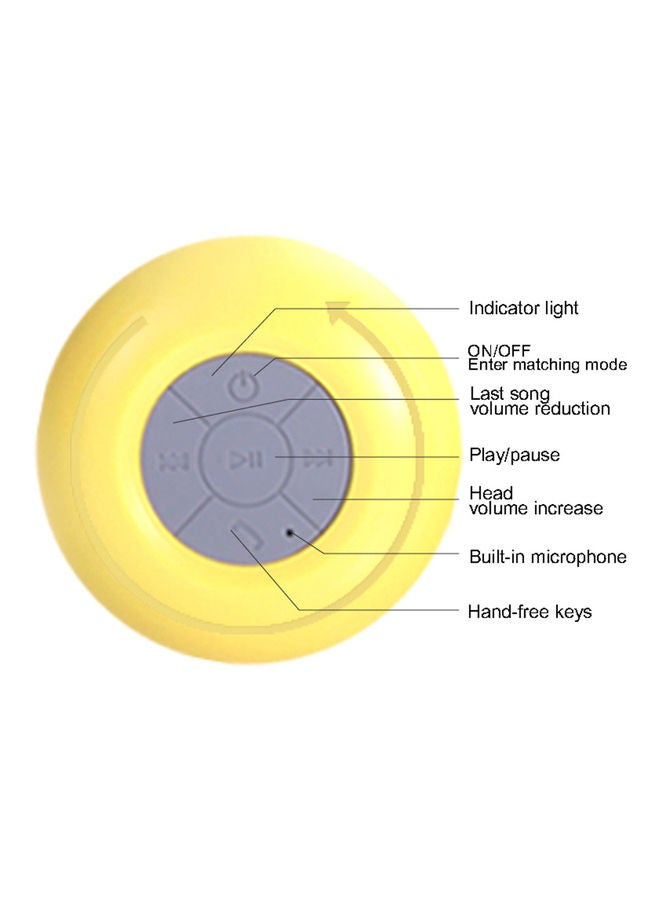 Portable Bluetooth Speaker Yellow