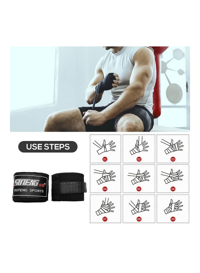 SUTENG 2-Piece Boxing Inner Gloves Wrist Support Strap Set 5meter  - Image 3