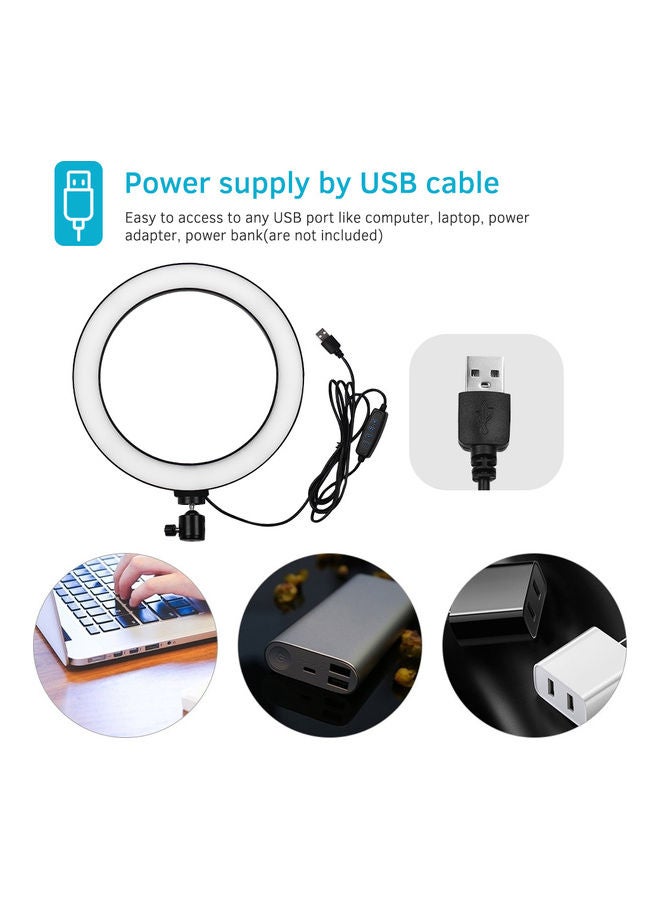 حلقة إضاءة LED قابلة للتعتيم مع 3 أوضاع للإضاءة لون أسود - Image 4