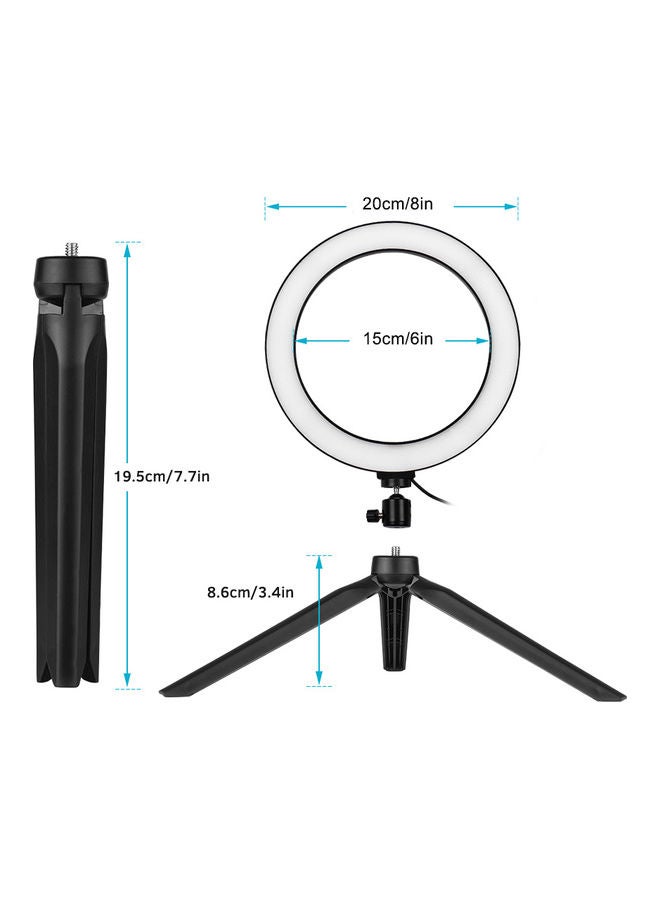 حلقة إضاءة LED قابلة للتعتيم مع 3 أوضاع للإضاءة لون أسود - Image 5