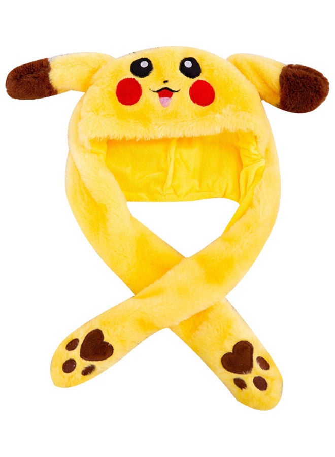 LED Bunny Pikachu Plush Bucket Hat 