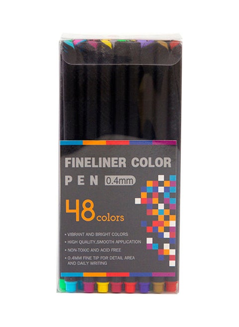 48-Count Fineliner Pen Set Multicolour