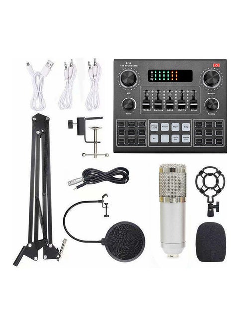 Multifunctional V10 Sound Card And Suspension Microphone Kit