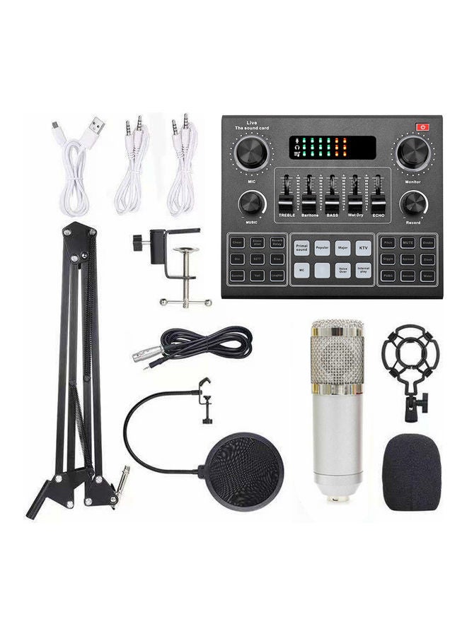 Multifunctional V10 Sound Card And Suspension Microphone Kit