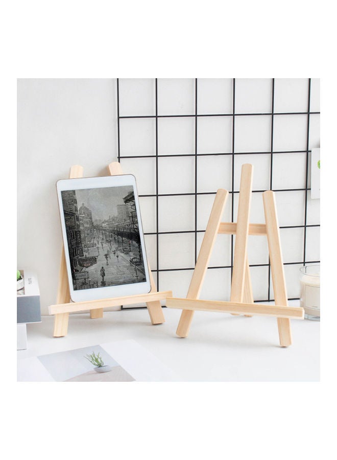 حامل لوحات خشبي صغير متعدد الأغراض للأعمال الفنية بيج - Image 4