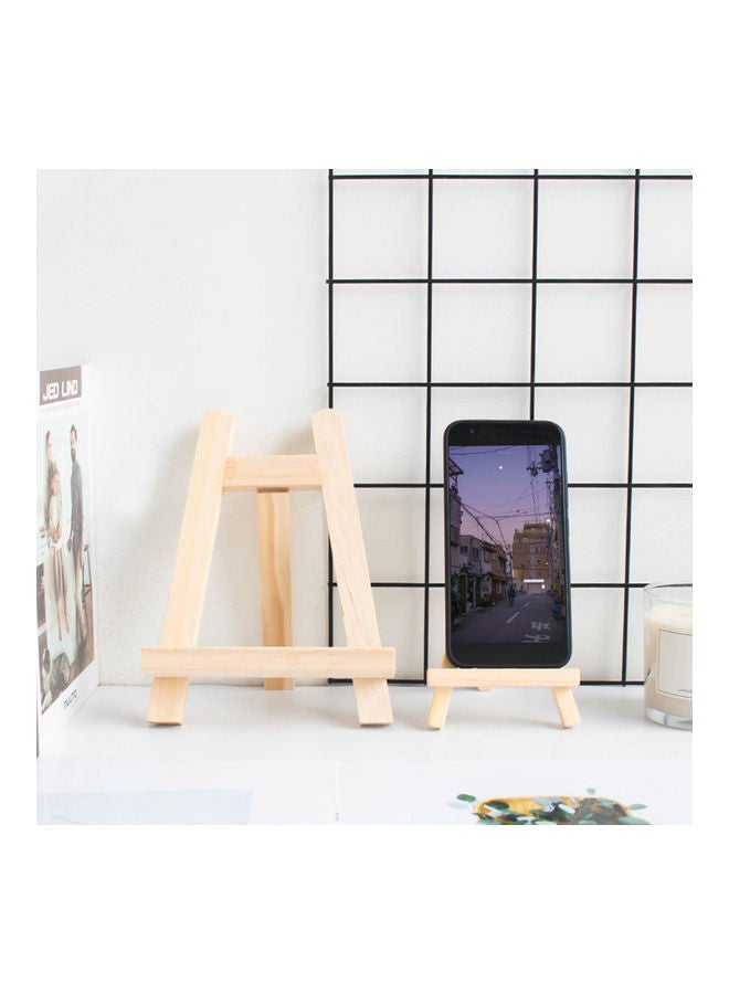 حامل لوحات خشبي صغير متعدد الأغراض للأعمال الفنية بيج - Image 5