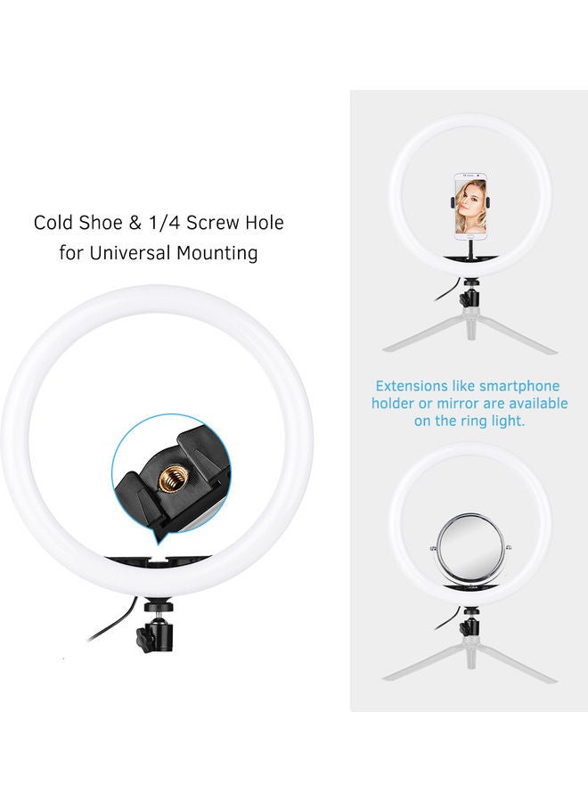 طقم مصابيح LED بتصميم حلقي الشكل أسود - Image 5