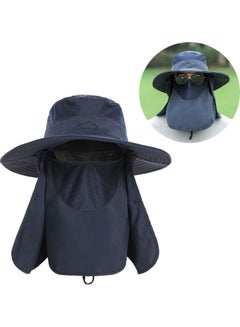 Wide Brim Sun Hat With Detachable Neck Flap and Face Cover - v1626991183/N49377613A_3