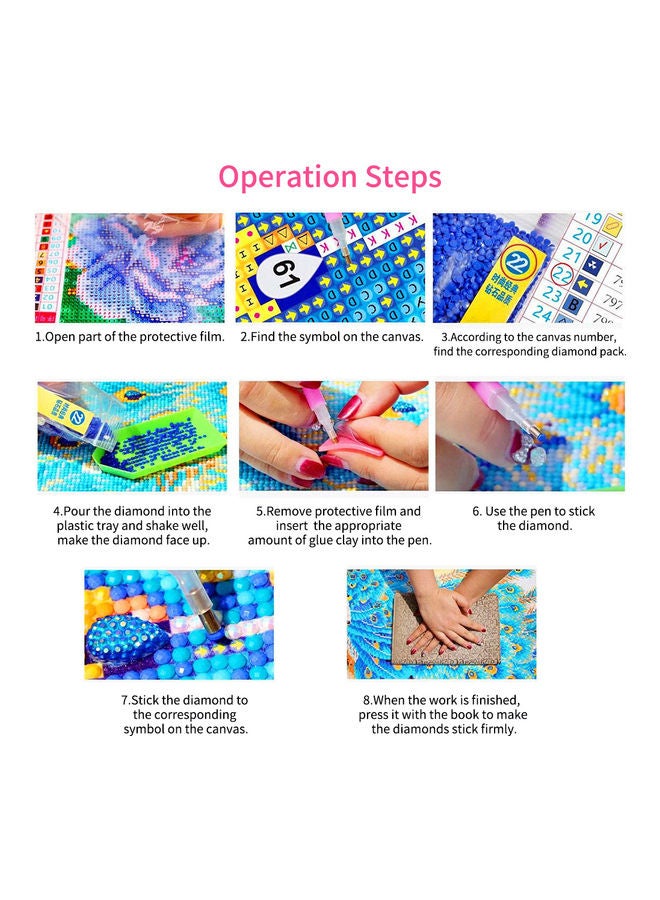 Generic 48-Sheets DIY Special Shaped Diamond Painting Cover Notebook Multicolour  - Image 2