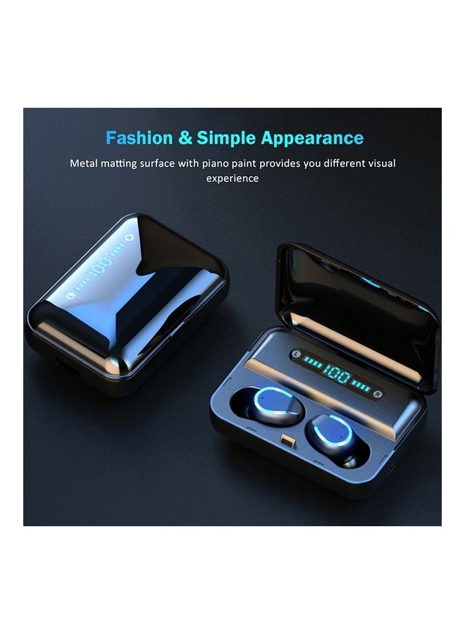 سماعة أذن داخلية إيربادز رياضية ترو وايرليس تعمل بالبلوتوث 5.0 مع علبة شحن . أسود - Image 2