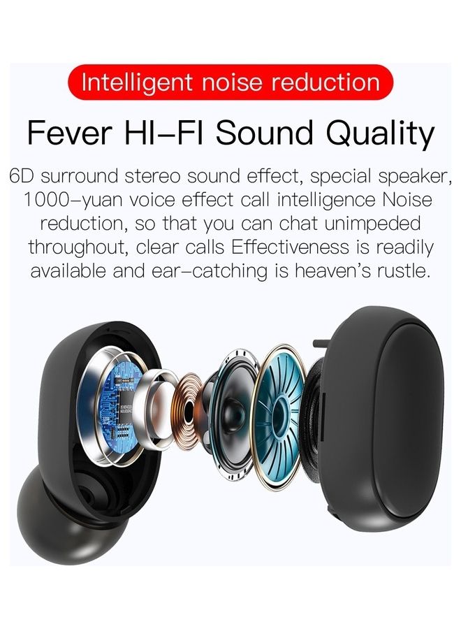 True-Wireless In-Ear BT5.0 Earbuds Black - Image 3