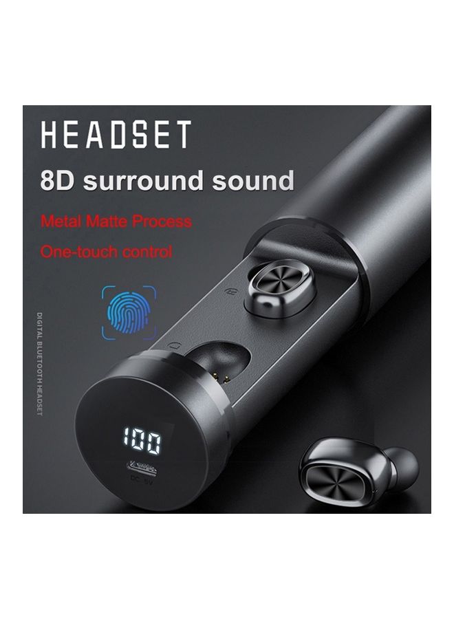 BT5.0 True Wireless Auto Pairing Noise Reduction Earbuds With Charging Case Black - Image 3
