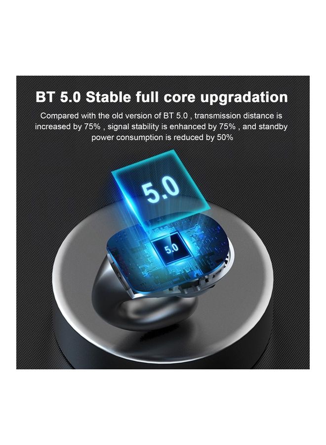 Generic BT5.0 True Wireless Auto Pairing Noise Reduction Earbuds With Charging Case Black  - Image 3
