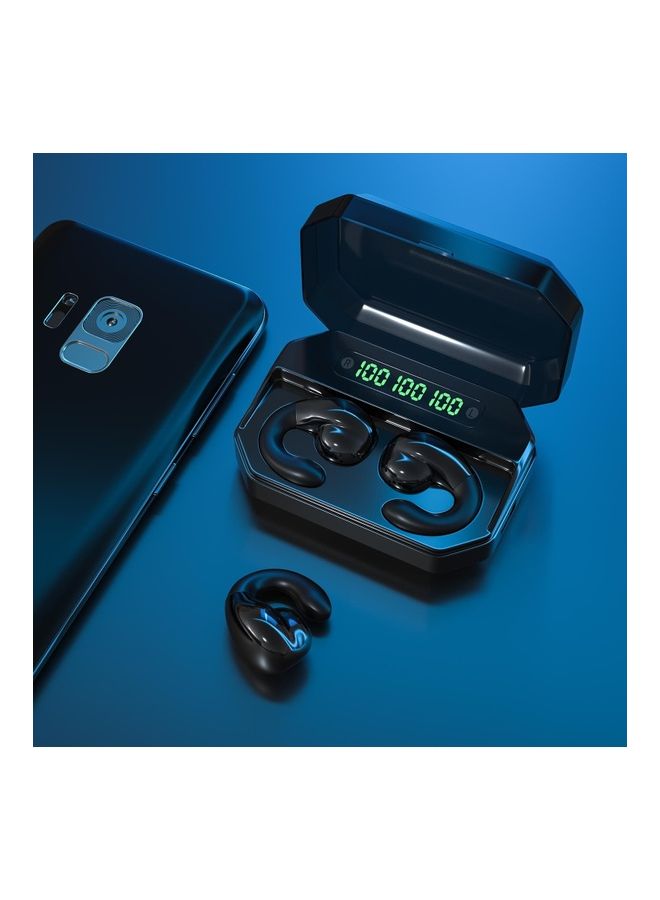 BT5.0 True Wireless Auto Pairing Noise Reduction Earbuds With Charging Case Black