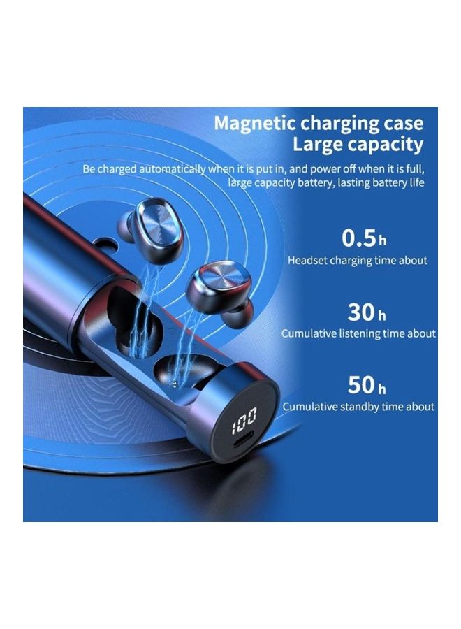 BT5.0 True Wireless Auto Pairing Noise Reduction Earbuds With Charging Case Black - Image 2