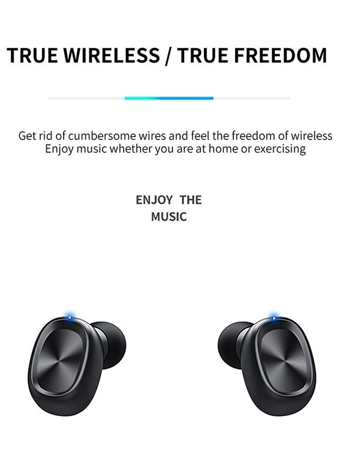 BT5.0 True Wireless Auto Pairing Noise Reduction Earbuds With Charging Case Black - Image 4