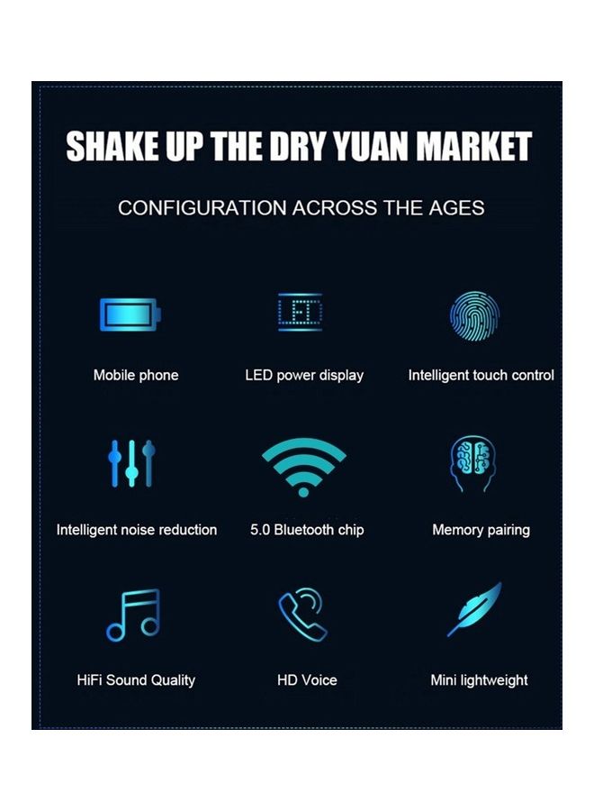 True-Wireless In-Ear BT5.0 Sports Earbuds Black - Image 5