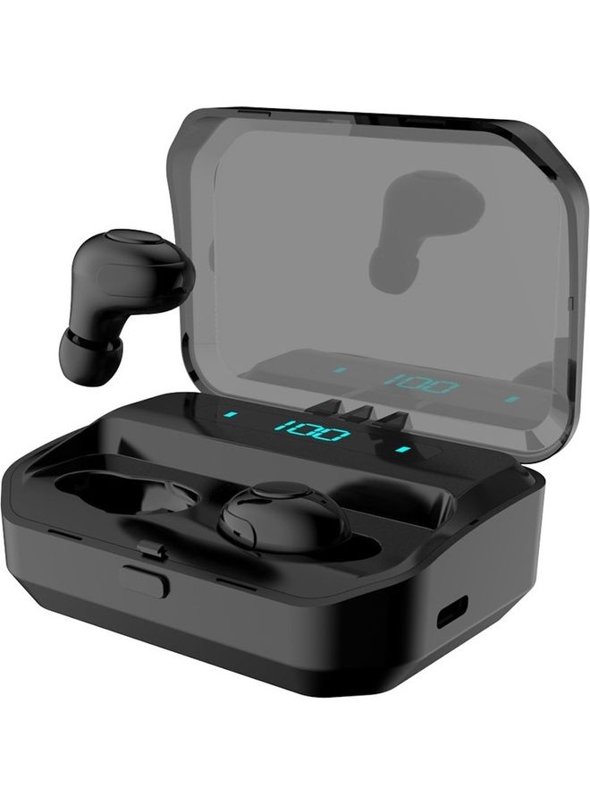 سماعة أذن داخلية إيربادز رياضية ترو وايرليس تعمل بالبلوتوث 5.0 مع علبة شحن . أسود - Image 1