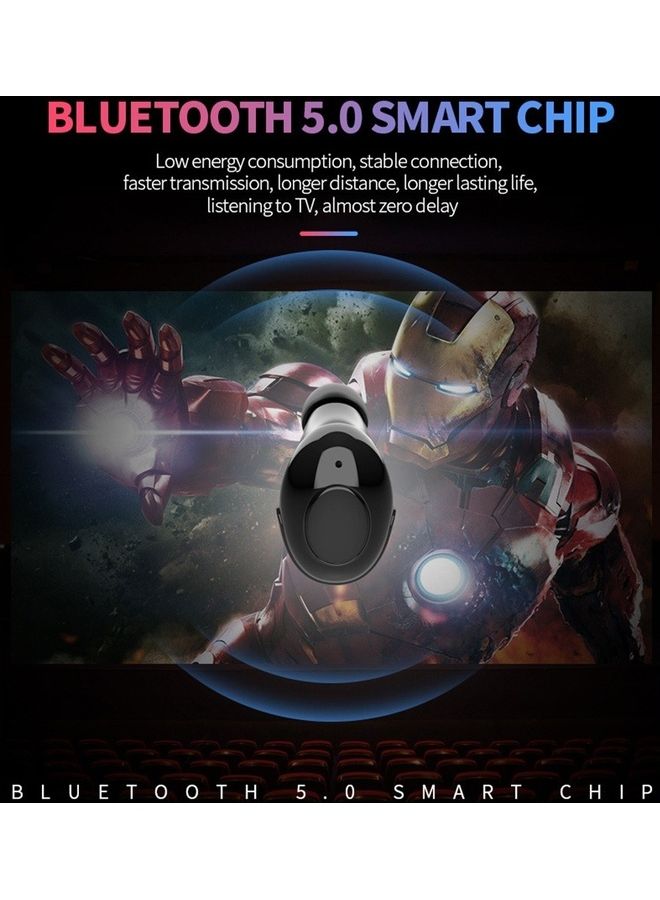 سماعة أذن داخلية إيربادز رياضية ترو وايرليس تعمل بالبلوتوث 5.0 مع علبة شحن . أسود - Image 4