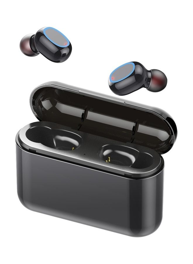 سماعة أذن داخلية إيربادز ستيريو رياضية لاسلكية حقيقية تعمل بتقنية البلوتوث V5.0 مع علبة شحن أسود - Image 3
