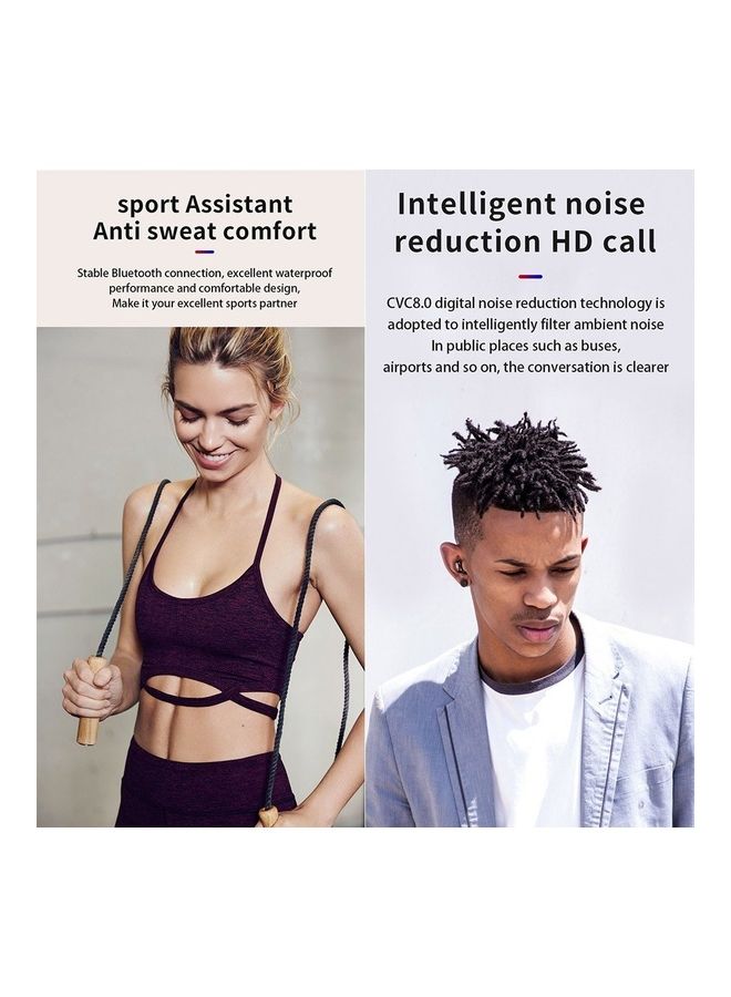 In-Ear True Wireless BT V5.0 Stereo Sports Earbuds With Charging Case Black - Image 5