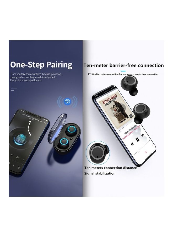 True Wireless BT5.0 CVC Noise Canceling Earbuds USB Type-C Charging Case Black - Image 3