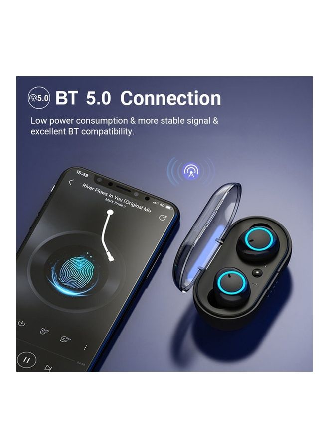 True Wireless BT5.0 CVC Noise Canceling Earbuds USB Type-C Charging Case Black - Image 4