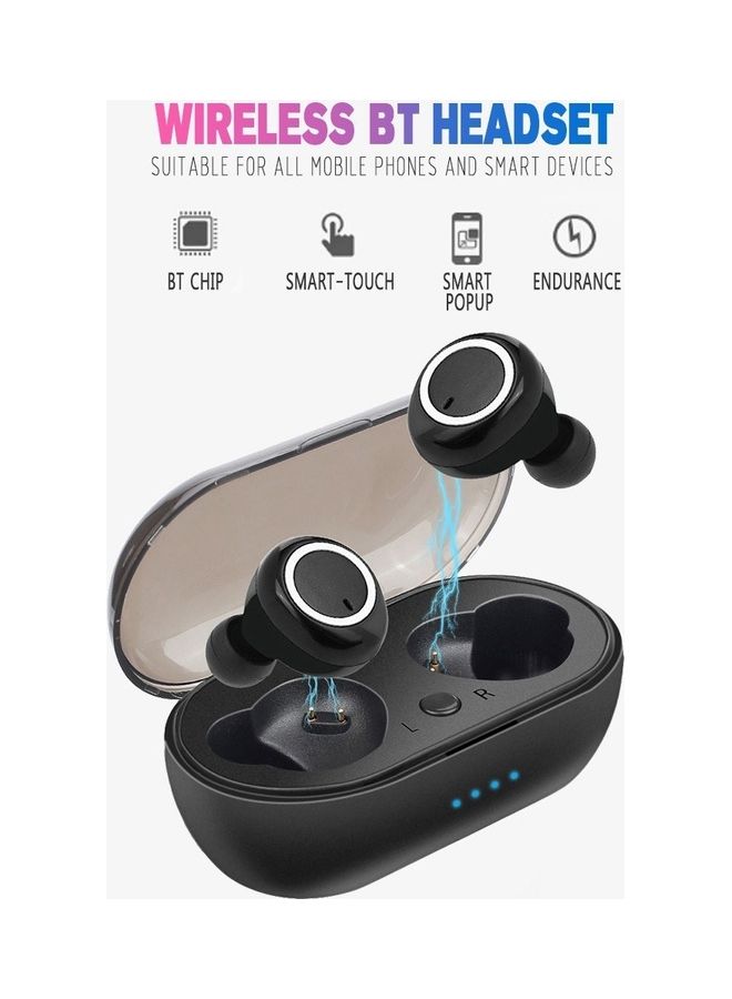 سماعة إيربادز بلوتوث 5.0 لاسلكية أصلية بخاصية إلغاء الضوضاء مع علبة شحنة أسود/ رمادي - Image 2