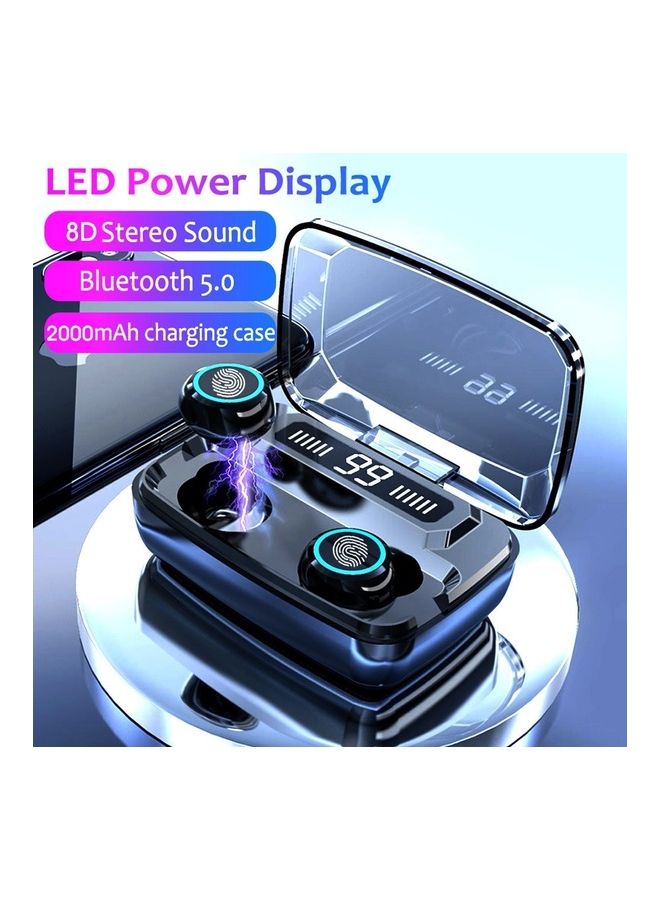 سماعة أذن داخلية إيربادز رياضية ترو وايرليس تعمل بالبلوتوث 5.0 مع علبة شحن . أسود - Image 2