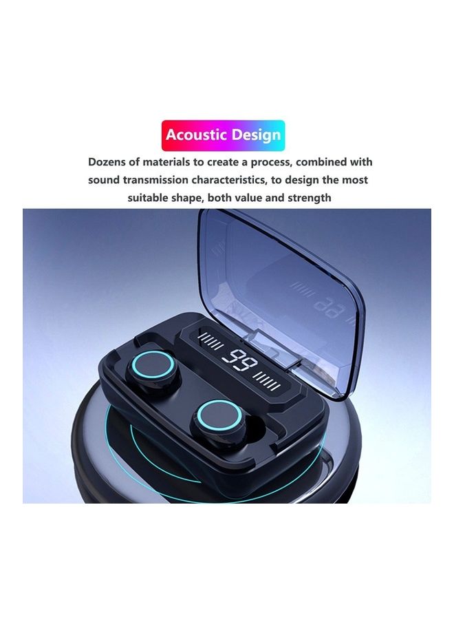 سماعة أذن داخلية إيربادز رياضية ترو وايرليس تعمل بالبلوتوث 5.0 مع علبة شحن . أسود - Image 3