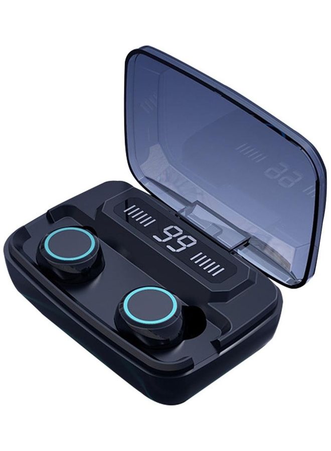 سماعة أذن داخلية إيربادز رياضية ترو وايرليس تعمل بالبلوتوث 5.0 مع علبة شحن . أسود - Image 1