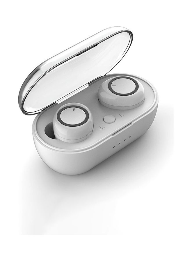 Generic BT5.0 True Wireless Auto Pairing Noise Reduction Earbuds With Charging Case White/Black 