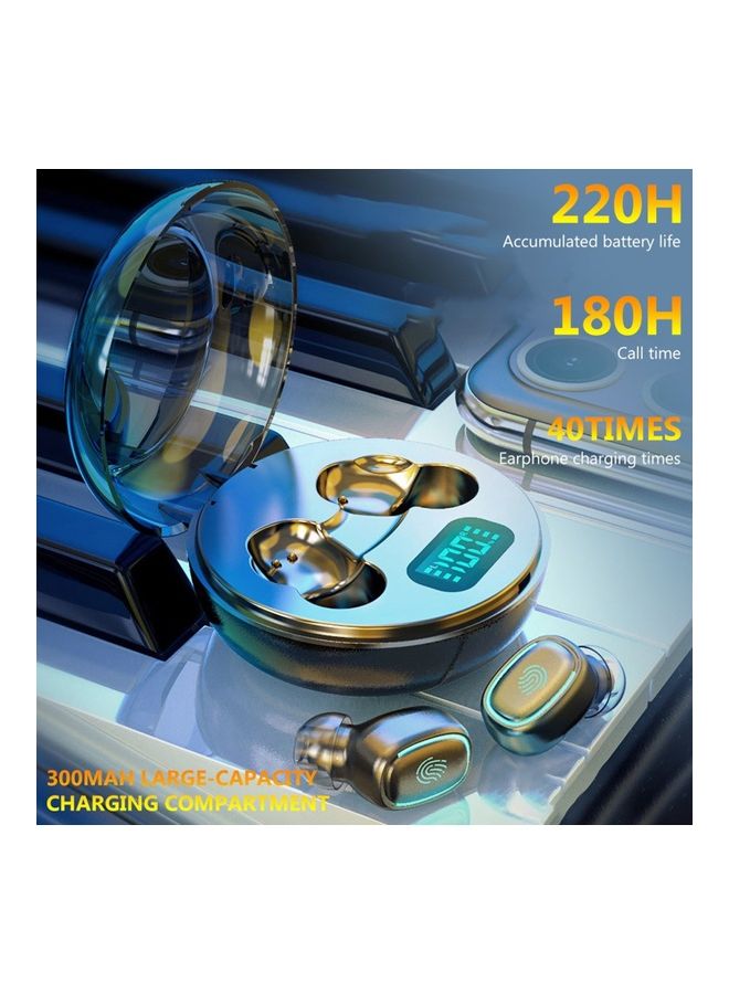 سماعة إيربادز BT5.0 لاسلكية حقيقية بخاصية تقليل الضوضاء مع علبة شحن أسود - Image 3