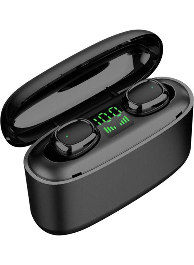 Generic BT5.0 Wireless Auto Pairing Noise Reduction Earbuds With Charging Case Black 