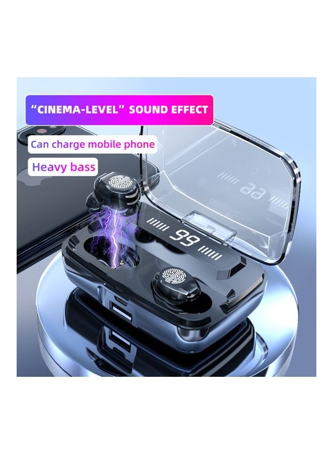Generic BT5.0 True Wireless Auto Pairing Noise Reduction Earbuds With Charging Case Black  - Image 2