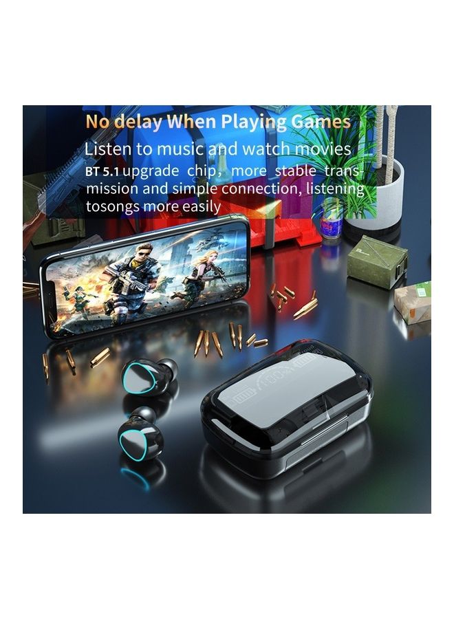 Generic BT5.0 True Wireless Auto Pairing Noise Reduction Earbuds With Charging Case Black  - Image 3