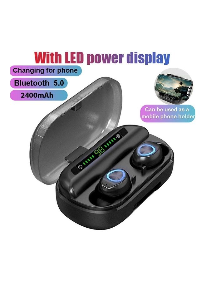 True-Wireless In-Ear BT5.0 Sports Earbuds With Charging Case Black - Image 5