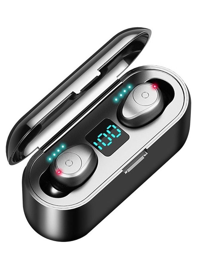 True-Wireless In-Ear BT5.0 Sports Earbuds With Charging Case Black - Image 1