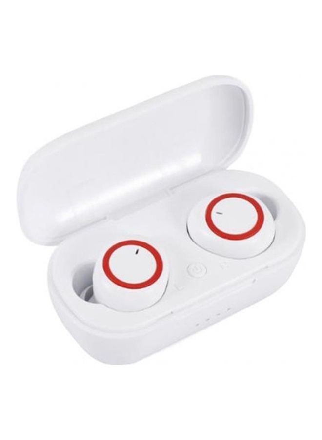 Generic BT5.0 True Wireless Auto Pairing Noise Reduction Earbuds With Charging Case White/Red 