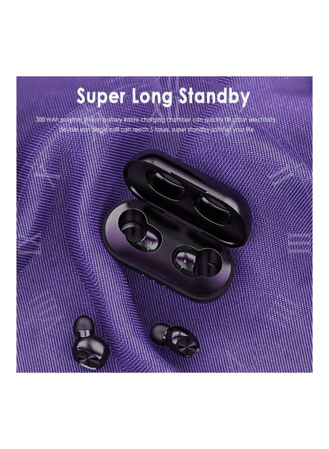 Generic BT5.0 True Wireless Auto Pairing Noise Reduction Earbuds With Charging Case Black  - Image 3