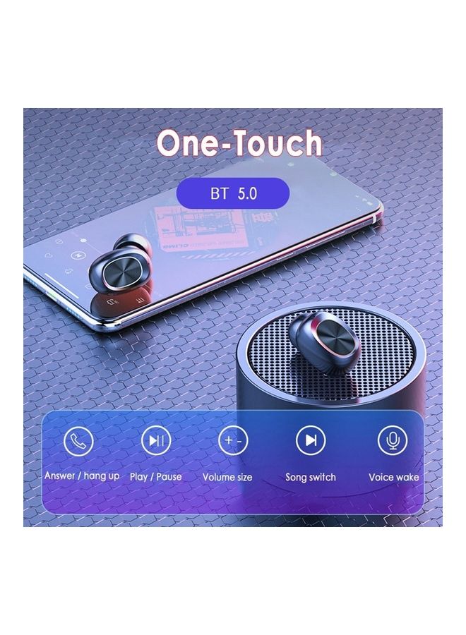 Generic BT5.0 True Wireless Auto Pairing Noise Reduction Earbuds With Charging Case Black  - Image 5