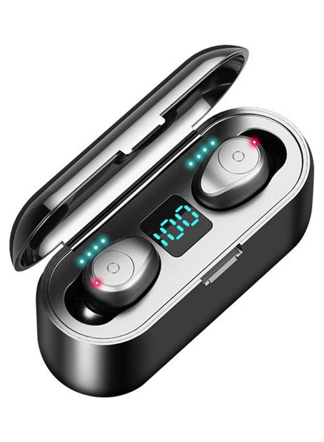 سماعة إيربادز BT5.0 لاسلكية حقيقية بخاصية تقليل الضوضاء مع علبة شحن أسود - Image 1