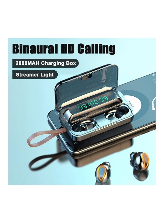 Generic BT5.0 True Wireless Auto Pairing Noise Reduction Earbuds With Charging Case Black  - Image 1