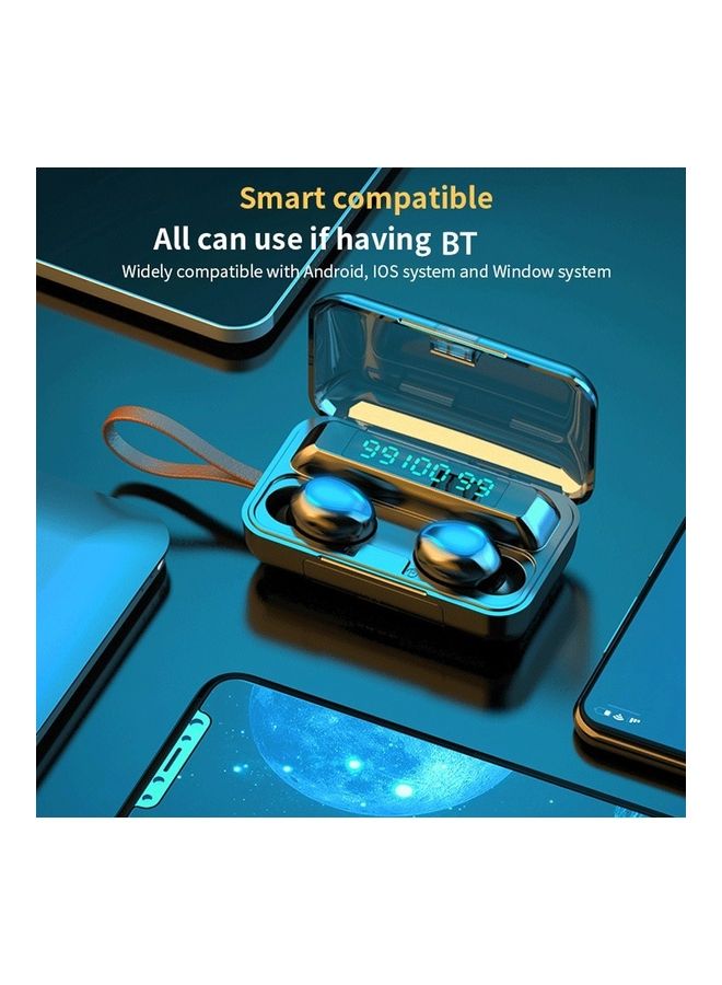 Generic BT5.0 True Wireless Auto Pairing Noise Reduction Earbuds With Charging Case Black  - Image 3