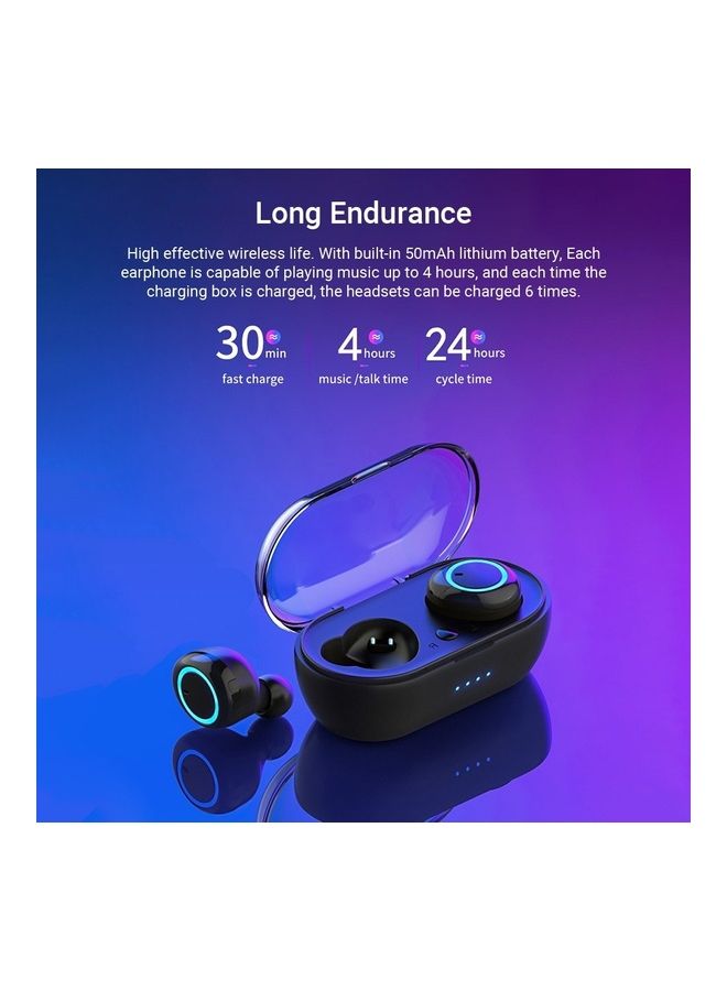 True Wireless BT5.0 CVC Noise Canceling Earbuds With Charging Case Black/Blue - Image 4