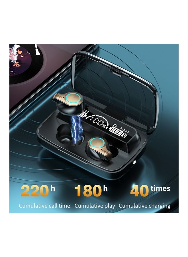 BT5.0 True Wireless Auto Pairing Noise Reduction Earbuds With Charging Case Black - Image 2