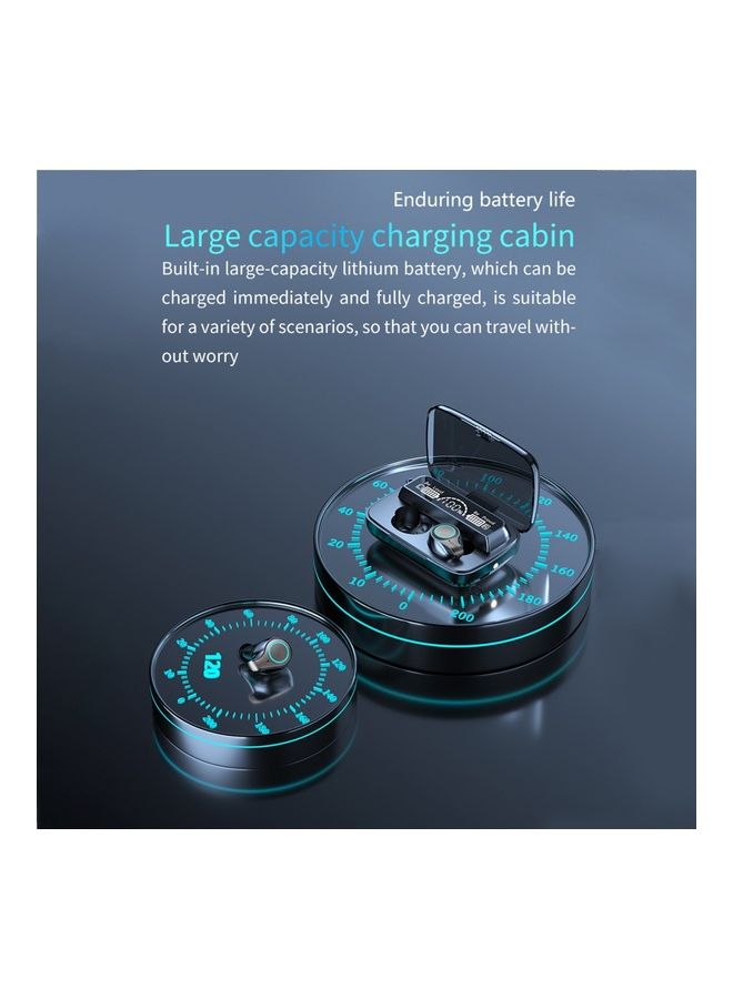 BT5.0 True Wireless Auto Pairing Noise Reduction Earbuds With Charging Case Black - Image 5