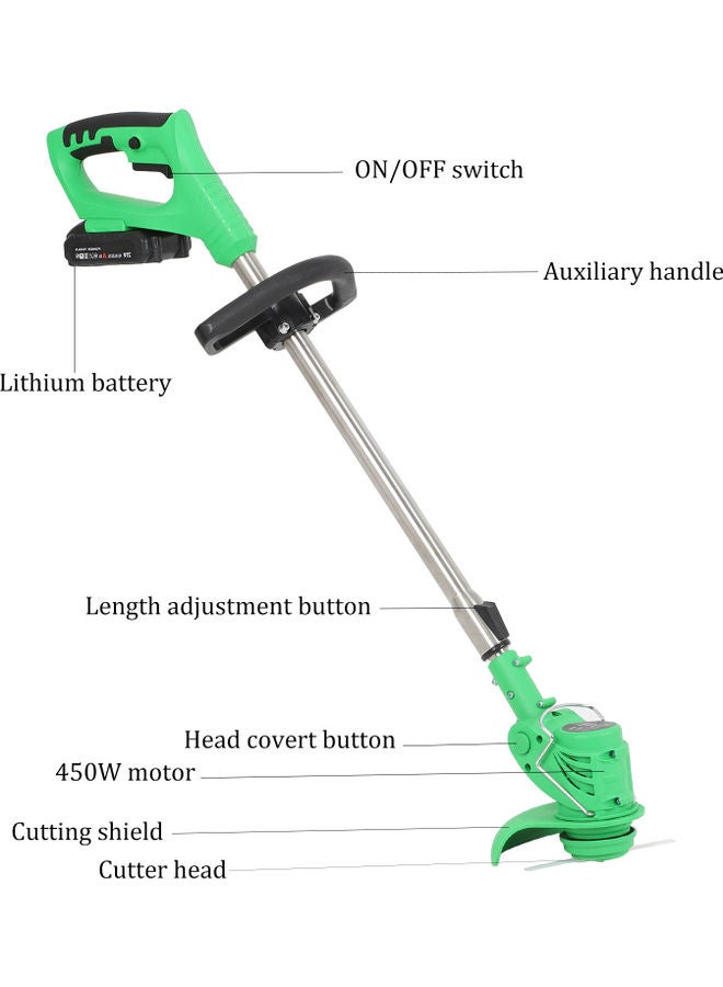 Generic Electric Grass Trimmer Set Green/Silver/Black  - Image 2