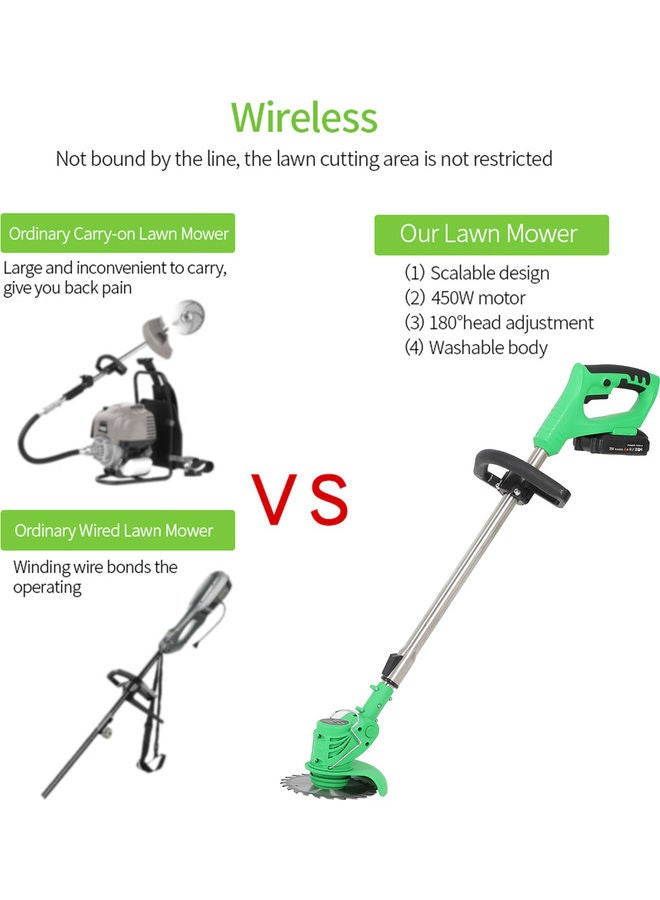 Generic Electric Grass Trimmer Set Green/Silver/Black  - Image 4
